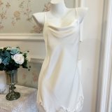 Champagne white slip dress