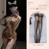 Cheongsam + Black Stockings + Eye Mask