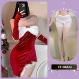 Christmas strapless top + white bodysuit stockings [Gift Box Set]