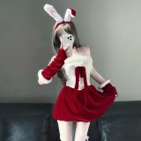 Christmas outfit set [dress + choker + sleeves + headband]