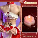 Christmas male servant + pink cat paw low-temperature candle