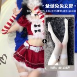 Christmas outfit + white lace stockings
