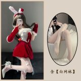 Christmas outfit + white fishnet stockings