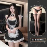Cute maid + black stockings