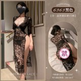 6977890236939◆Fragrance and Elegance◆Black【Extra Large】【High Slit Long Skirt + T-shirt】