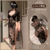 6977890236939◆Fragrance and Elegance◆Black【Extra Large】【High Slit Long Skirt + T-shirt】