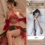 0869 Dunhuang Flying Apsaras + Black Open Crotch Socks