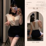 Flight attendant [uniform + hat] excluding eye patch