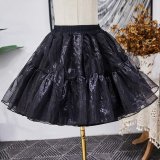 Four-layer gauze support, 40cm, black.