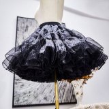 Four-layer gauze support, 35cm, black.