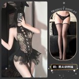 Cunning Rabbit Cave* Black + Black Boundless Stockings