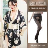 Grey and black open-crotch socks