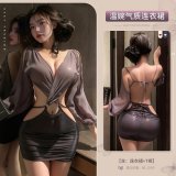 Gray dress + T-shirt