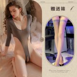 Gray striped stockings