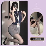 Grayish purple + black fishnet stockings