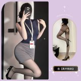 Grayish purple + black bodysuit