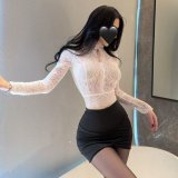 Gray Secretary [Top + Skirt]