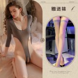 Gray striped stockings