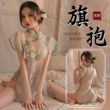 Light green (cheongsam + T-shirt)