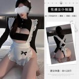 Headband + bodysuit + tube top + apron
