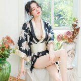 [Yellow Flower] Kimono jacket + T-shirt + belt
