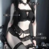 Heart-shaped Cat Set (Black)