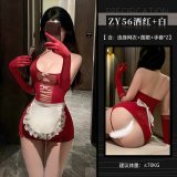 6937486633016◆Charming Maid◆Burgundy + White【Matchmaker Bodysuit + Apron + Gloves*2】
