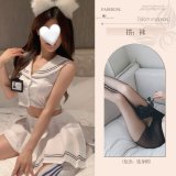 JK uniform (student ID not included) + black open-crotch socks