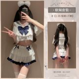 Junior schoolgirl JK uniform (including top + skirt + thong)
