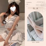 JK uniform (student ID not included) + white open-crotch socks