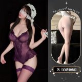 Purple lace bodysuit