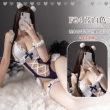 Onesie Maid Outfit [Blue] + White Hairband