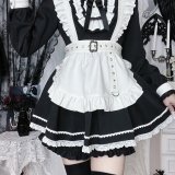 Black long-sleeved maid outfit