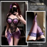 Flowing purple + stockings