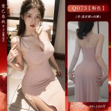 pink long dress