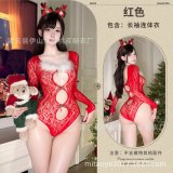 Red long-sleeved bodysuit