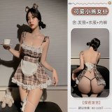 Maid + Black Fishnet Stockings