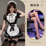 Maid outfit + black stockings
