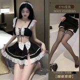 Maid outfit + black stockings