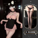 Maid outfit + black stockings