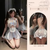 Maid [skirt + headdress + bracelet] + white stockings