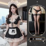 Maid uniform + black stockings