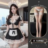 Maid uniform + white stockings