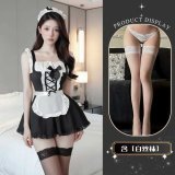 Maid uniform + white stockings