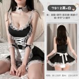 Maid uniform + black stockings