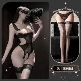 Wild Jujube* Black + Black Fishnet Stockings