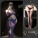 Mianmian Xiangchu* Purple + Black Boundless Stockings