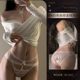 N6☆ White halter neck chain underwear