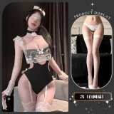 Naphthalene matte fabric ~ white fishnet stockings