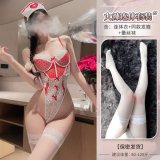 Seductive Nurse Outfit + Lace Stockings